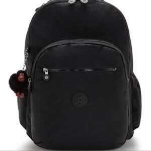 NWT unisex Kipling Classic Black Backpack XL Seoul